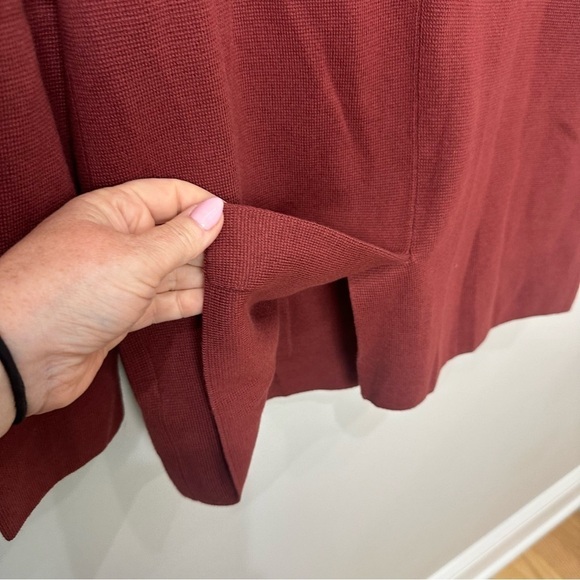 Jcrew 2 Button Sweater Blazer Dark Red Brick - Picture 4 of 7